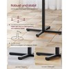 Songmics Vasagle Apvalus baro stalas 60 x 60 x 104,5 cm juodmedžio juodos spalvos