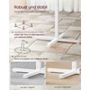 Songmics Vasagle Apvalus baro stalas 60 x 60 x 104,5 cm sniego baltumo