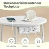 Songmics Apvalus staliukas su audinio krepšiu