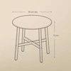 Songmics Apvalus valgomojo stalas 80 x 75 cm