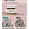 Songmics Apvalus veidrodis, lengvai montuojamas modernus metalinis auksas