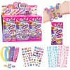 Lean Toys Apyrankių rinkinys su gyvūnų pakabučiais, 4 spalvoti reguliuojami apyrankės