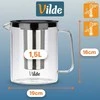 Arbatinukas su filtru Vilde, 1,5 l, borosilikatinis stiklas