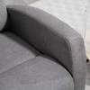 Fotelis HOMCOM poilsio kėdė, televizoriaus kėdė su atlošimo funkcija, paminkštinta TV kėdė su kojų atrama, lino išvaizdos kėdė svetainei, miegamajam iki 150 kg, tamsiai pilka