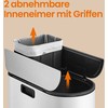 Songmics Atliekų rūšiavimo sistema su 2 skyriais debesis baltas metalinis sidabras