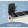 SONGMICS šiukšlių dėžė virtuvėje, 3 x 18 l, šiukšlių rūšiavimo sistema su 3 skyreliais