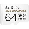 Atminties kortelė SanDisk High Endurance microSDXC 64GB V30 + adapteris