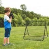 HOMCOM futbolo vartų atmušimo tinklas, pagamintas iš metalinio vamzdžio ir PE, 96x80x96 cm, juodas