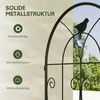 Outsunny metalinė grotelė vijokliniams augalams, 2 vnt. rinkinys, įsmeigiama, nerūdijanti, su paukščių motyvu, 50x120 cm, atrama pomidorams, gėlėms ir kambariniams augalams, juoda