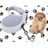 Automatinis pavadėlis šunims iki 15 kg, 5 m, pilkas