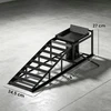 Automobilinės užvažiavimo rampos su hidrauliniais keltuvais, juodos, 114 × 34,5 × 23–32,5 cm, 2 vnt.