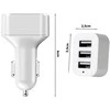 Car car charger for cigarette lighter sockets 3xusb
