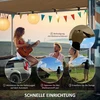 Outsunny markizė kemperiui 1,6 x 2,5 m, ištraukiama automobilinė stogo markizė, vandeniui atsparus saulės stogelis visureigiui, kemperiui, chaki spalvos