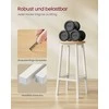 Songmics Barhocker 2er Set ebenholzschwarz-eichenbeige-baltas