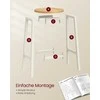 Songmics Barhocker 2er Set ebenholzschwarz-eichenbeige-baltas