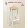 Songmics Barhocker 2er Set ebenholzschwarz-eichenbeige-baltas