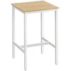 Songmics Vasagle Baro stalas su plieniniu rėmu 60 x 60 x 92 cm ąžuolinis smėlio spalvos stalas