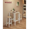 Songmics Vasagle Baro stalas su plieniniu rėmu 60 x 60 x 92 cm ąžuolinis smėlio spalvos stalas