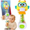 Lean Toys Barškutis vaikams pelėda su spalvotais rutuliukais 17 cm
