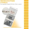 HOMCOM 18 dalių batų dėžučių rinkinys, batų organizatorius su magnetinėmis durelėmis, batų dėžutė su dangteliu, batų laikymo dėžė iš plastiko, skirta batams iki 45 dydžio, skaidri ir balta