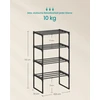 Songmics Batų lentyna, 4 lentynos, juoda, 42,5 × 30 × 71,5 cm