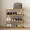 Bambukinė batų lentyna su 4 pakopomis, skirta iki 12 porų batų, prieškambariui, koridoriui, 60 x 29 x 67 cm, natūrali spalva