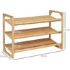 Homcom Batų lentyna su 3 lygiais 76 x 33 x 51 cm