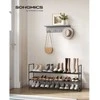 Songmics 3 lygių metalinė batų lentyna 30 x 116 x 55 cm, sukraunama viena ant kitos