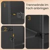 Songmics Batų lentyna su 8 skyreliais, juoda
