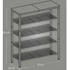 Songmics Batų lentyna VASAGLE, 5 lygiai, 75x30x93 cm