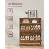 Songmics Batų spintelė, 2 durelės, atviras skyrius vintage ruda 24x80x102 cm