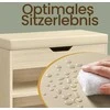 Songmics Batų suolas su 3 aukštais ir pagalvėle