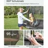 SONGMICS batutas 305 cm skersmens, sodo batutas vaikams su saugos tinklu, 180 cm aukščio išlenkti strypai, kraštų dangtis, kopėčios, plieno rėmas, juodos spalvos STR102B01