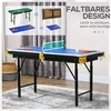 SPORTNOW 2in1 daugiafunkcis žaidimų stalas, stalo tenisas, biliardas, su priedais, vaikams, paaugliams, suaugusiems, plieno, 140x63x60-80 cm, žalias