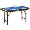 SPORTNOW 2in1 daugiafunkcis žaidimų stalas, stalo tenisas, biliardas, su priedais, vaikams, paaugliams, suaugusiems, plieno, 140x63x60-80 cm, žalias