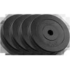 Bituminių svarelių rinkinys 4x5kg, skylė 31mm, klasikinė plokštelė, REBEL ACTIVE