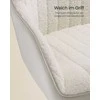 Songmics Minkšta biuro kėdė cappuccino beige-cloud baltas