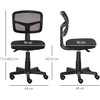 Vinsetto biuro kėdė, ergonomiška darbo kėdė, reguliuojamo aukščio besisukanti kėdė, taupanti vietą, juoda