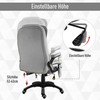 Vinsetto masažinė kėdė, biuro kėdė, žaidimų kėdė, reguliuojamo aukščio kėdė vadovams, ergonomiška, PU ratukai, pilka, 67x74x107-116 cm