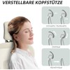HOMCOM Biuro kėdė, Ergonomiška rašomojo stalo kėdė su tinklelio apmušalu, reguliuojama, su ratukais, su porankiais, galvos atrama, smėlio spalvos