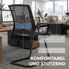 Biuro kėdės su ergonomiška nugarėle ir pavažomis, juodos, 58,5 x 57,5 x 93 cm, 2 vnt.
