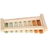 Cimbolai vaikams, mediniai, 8 tonų, smėlio ir medžio atspalvių, 23 × 12,4 × 3 cm