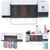 Toothbrush cup organiser toothpaste dispenser