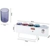 Toothbrush organiser cups toothpaste dispenser uv