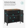 Songmics Sandėliavimo spintelė vintage ruda-juoda