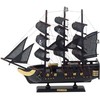 Lean Toys Dekoratyvinis Burinis Laivas Juodas Pearl 40x35 cm