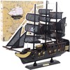 Lean Toys Dekoratyvinis Burinis Laivas Juodas Pearl 40x35 cm