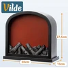 Dekoratyvinis LED židinys, juodas, 30 × 13 × 27,5 cm