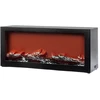 Dekoratyvinis LED židinys, juodas, 39,5 × 12 × 17,5 cm