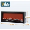 Dekoratyvinis LED židinys, juodas, 39,5 × 12 × 17,5 cm
